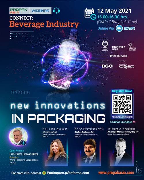 ProPak Asia 2021 - Free webinars about direction of beverage industry from ProPak Asia 2021